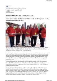 TuS macht Lotte mit Tennis bekannt - TuS Lotte e.V.