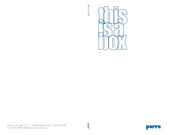 This is a Box 2012 128 pagine [scarica il catalogo] - Porro.