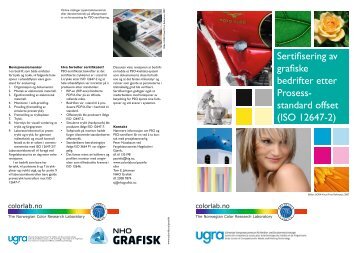 Sertifisering av grafiske bedrifter etter Prosess- standard offset (ISO ...