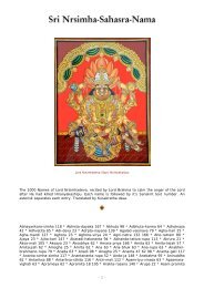 The 1000 Names of Lord Nrsimhadeva, recited by Lord Brahma to ...
