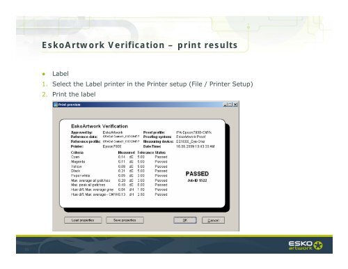 Verification - Esko Help Center