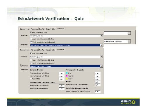 Verification - Esko Help Center