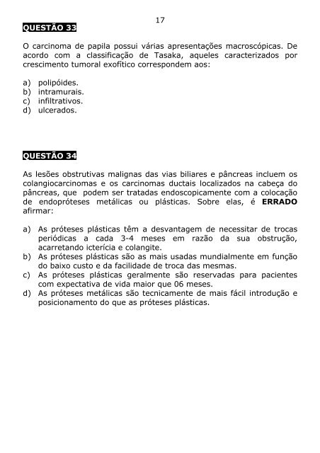 12 QUESTÃO 21 A Hemorragia digestiva é uma ... - Fumarc