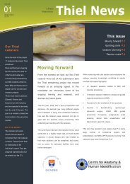 Thiel Embalming project Newsletter - College of Life Sciences ...