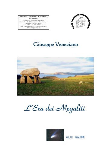 13 - L' Era dei megaliti - Osservatorio Astronomico di Genova