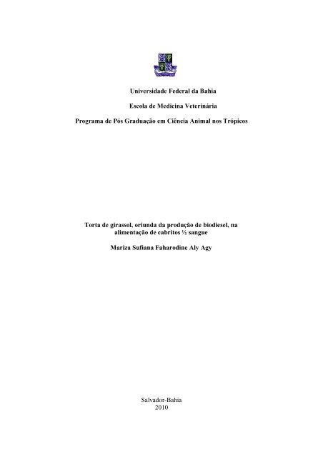 Processo Seletivo Mestrado: orientações para realização das provas pelo AVA  - Programa de Pós-Graduação em Ciência Animal