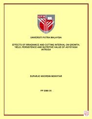 nutritive value and effect of age of cutting and light intensity on yield ...