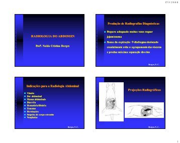 RADIOLOGIA DO ABDOMEN Indicações para a Radiologia ...