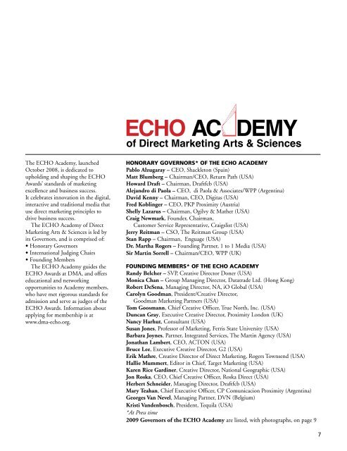 2009 ECHO Award - AMDIA