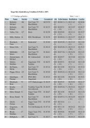 Siegerliste Kindelsberg-Triathlon EINZEL 2007: 115 Einträge ...