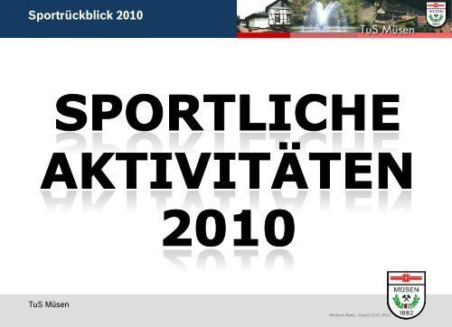 Sportrückblick 2010