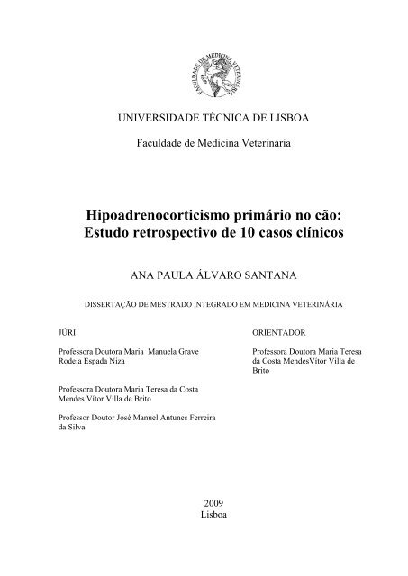 Hipoadrenocorticismo primário no cão - UTL Repository ...