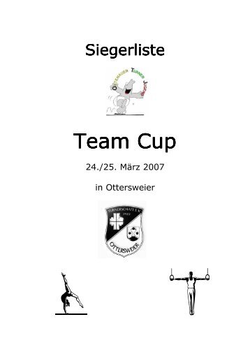 Siegerliste Mannschaft Team-Cup 2007