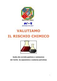 VALUTIAMO IL RISCHIO CHIMICO - ASL Roma F