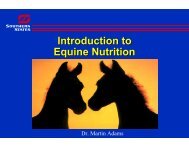 Intro to Equine Nutrition - UT Extension