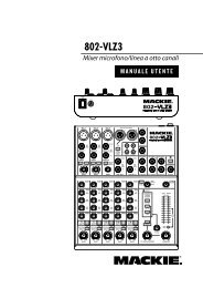 1402-VLZ3 14-Channel Mic/Line Mixer Owner's Manual - Mackie