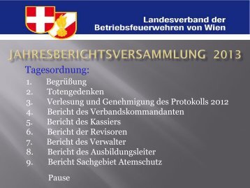 Bericht - Landesverband der Betriebsfeuerwehren von Wien