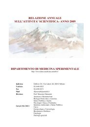 Relazione Annuale 2009 - DIMS - Università degli Studi di Milano ...