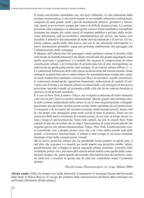 Antologia degli autori più rappresentativi della sociologia