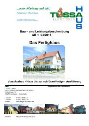 Bau – und Leistungsbeschreibung GB 1 04/2013 Das ... - Tussa Haus