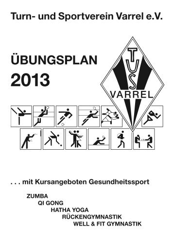 Übungsplan 2013 zum download - TuS Varrel eV