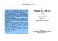 IL BANCO DI NAPOLI LETTERE DI NICCOLA NISCO ... - Eleaml