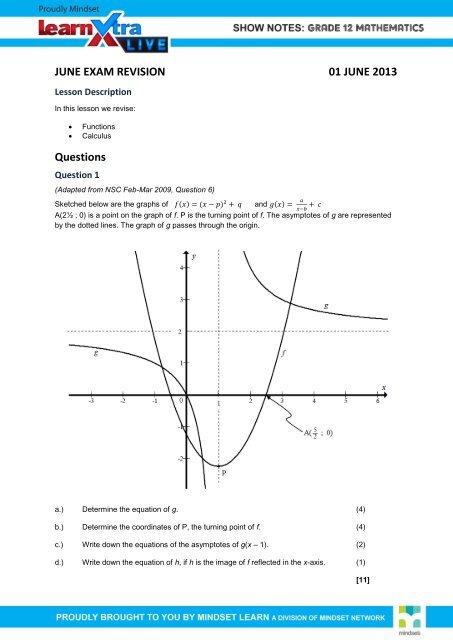 Lxl Gr12mathematics 02 Saturday Juneexamrevision 1jun