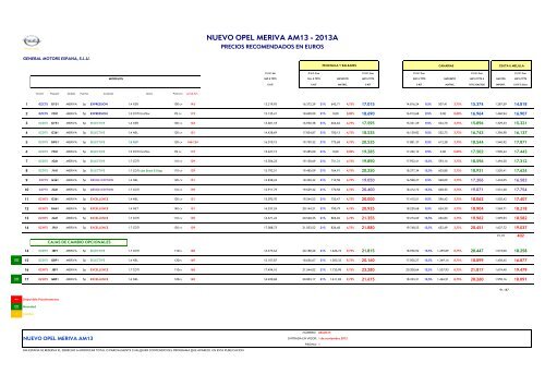 NUEVO OPEL MERIVA AM13 - 2013A - AutoAsturias-Blog de Motor