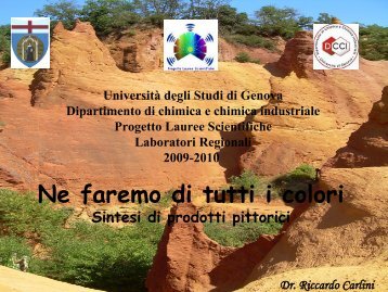 Ne faremo di tutti i colori - Dipartimento di Fisica - Università degli ...