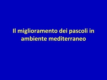 Miglioramento pascoli - Associazione Studenti di Agraria IAAS Sassari