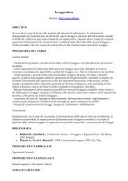Foraggicoltura - Facoltà di Agraria