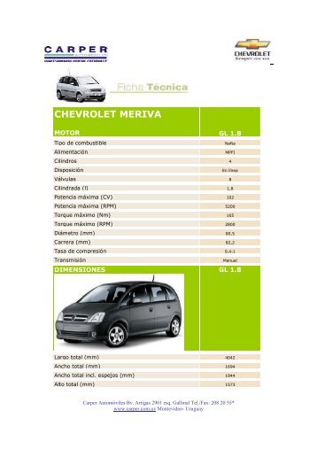 CHEVROLET MERIVA - Carper