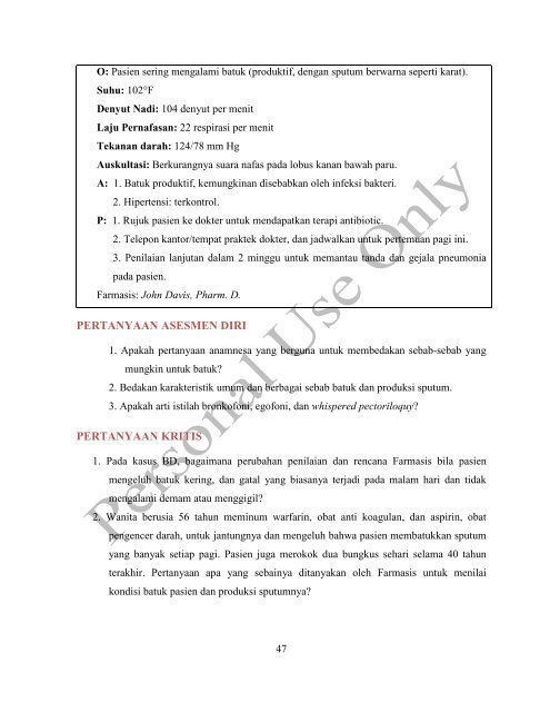 Sistem Pernafasan: Assessment, Patofisiologi, dan Terapi ...