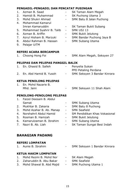 PERATURAN-PERATURAN PERTANDINGAN OLAHRAGA