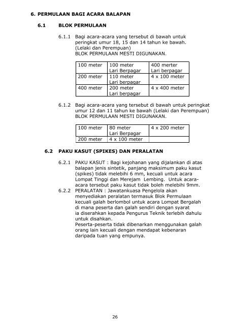 PERATURAN-PERATURAN PERTANDINGAN OLAHRAGA