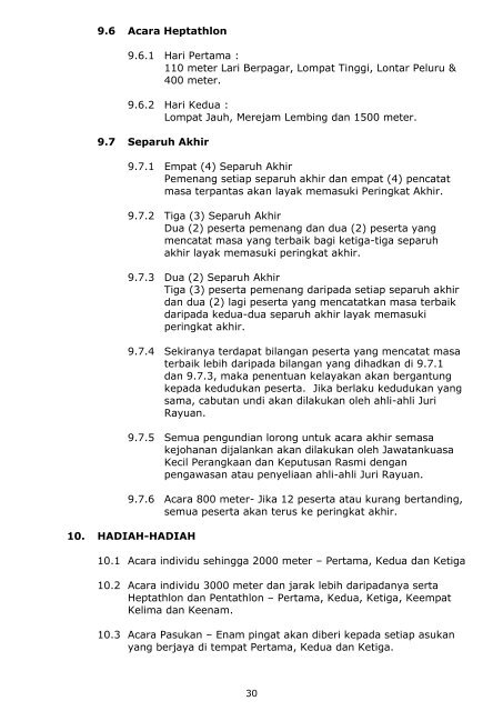 PERATURAN-PERATURAN PERTANDINGAN OLAHRAGA