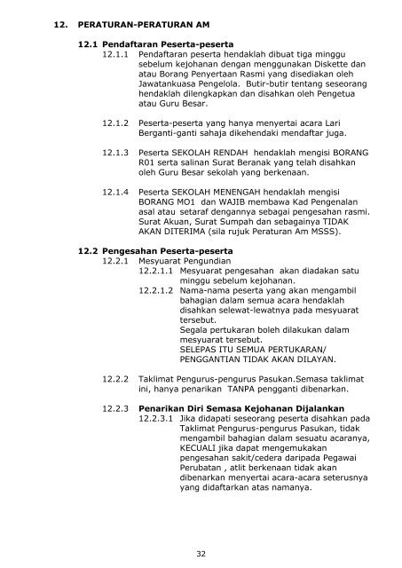 PERATURAN-PERATURAN PERTANDINGAN OLAHRAGA