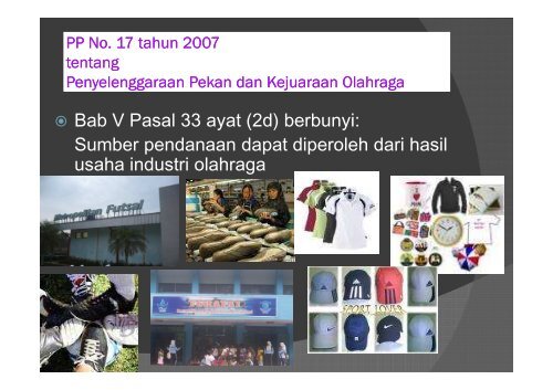 4. Industri olahraga di Indonesia - MB IPB