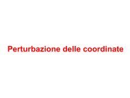 Perturbazione delle coordinate