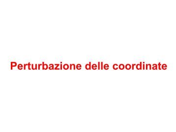 Perturbazione delle coordinate