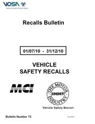 Vehicle Recalls Bulletin - Department for Transport