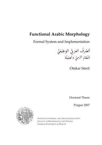 Functional Arabic Morphology - ElixirFM Online Interface ...