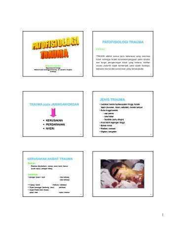 BAKUL-PATOFISIOLOGI TRAUMA - E-Lib FK UWKS