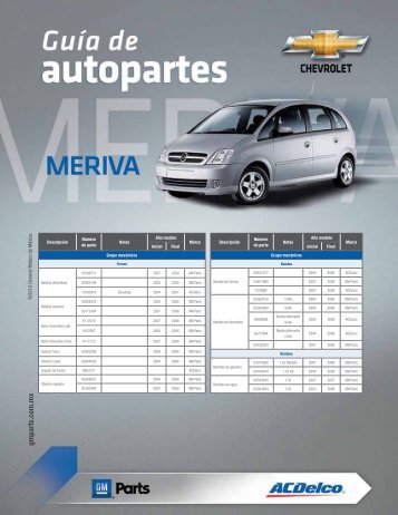 Meriva - GM Parts