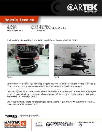 Collarines Hidraulicos CORSA MERIVA TORNADO ASTRA