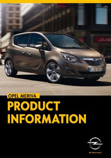 Download Opel Meriva Specs (4583kb PDF) - Reeds Motor Group
