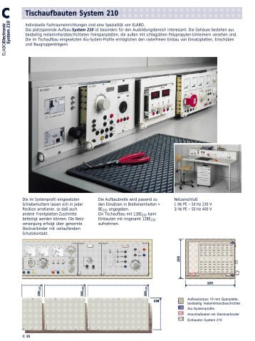 Tischaufbauten System 210 - Tuttas Jensen