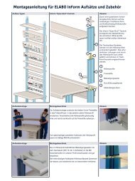 Montageanleitung für ELABO InForm Aufsätze und ... - Tuttas Jensen