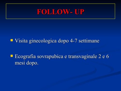 I SANGUINAMENTI UTERINI ANOMALI