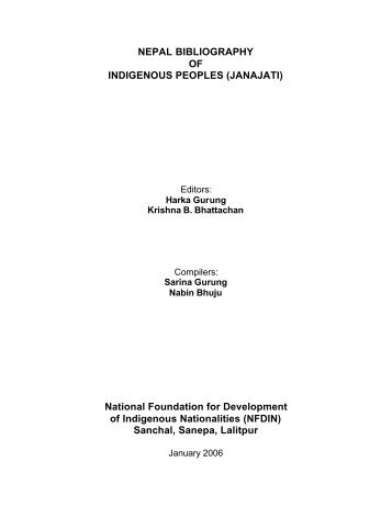 Nepal Bibliography of Indigenous Peoples (Janajati)